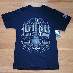 NWT Hard Rock Guitar Company Atlantic City NEW SMALL Tee